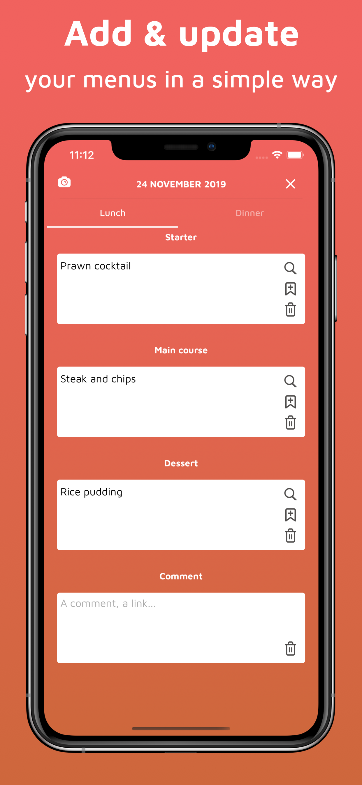 Mes menus screenshot 2