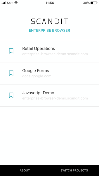 Scandit Enterprise Browser Screenshot