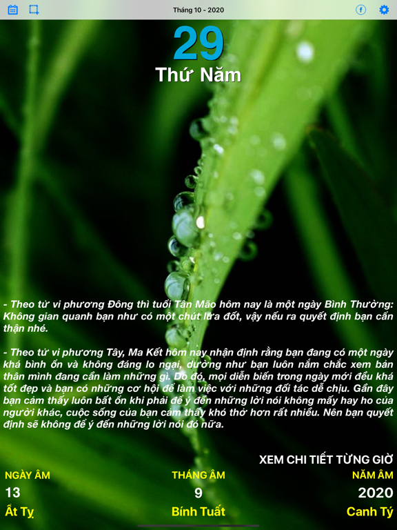 Lịch vạn niên theo năm sinh iPad screenshot 4 - Reference app