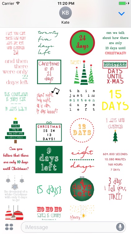 Christmas Countdown Stickers