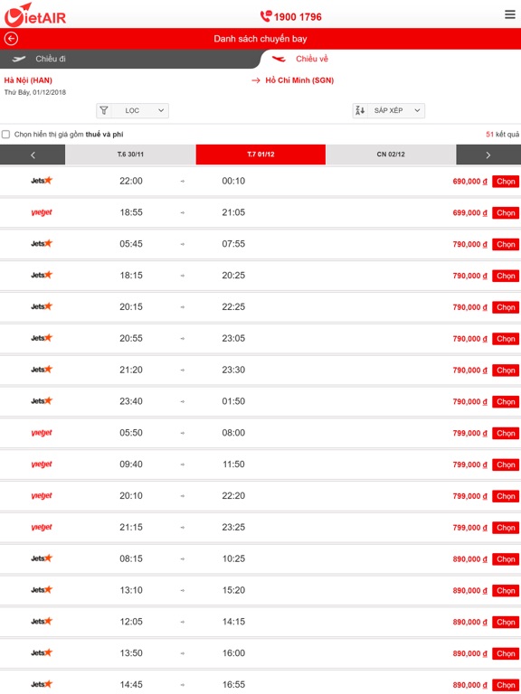 VietAIR - Vé máy bay iPad screenshot 3 - Travel app