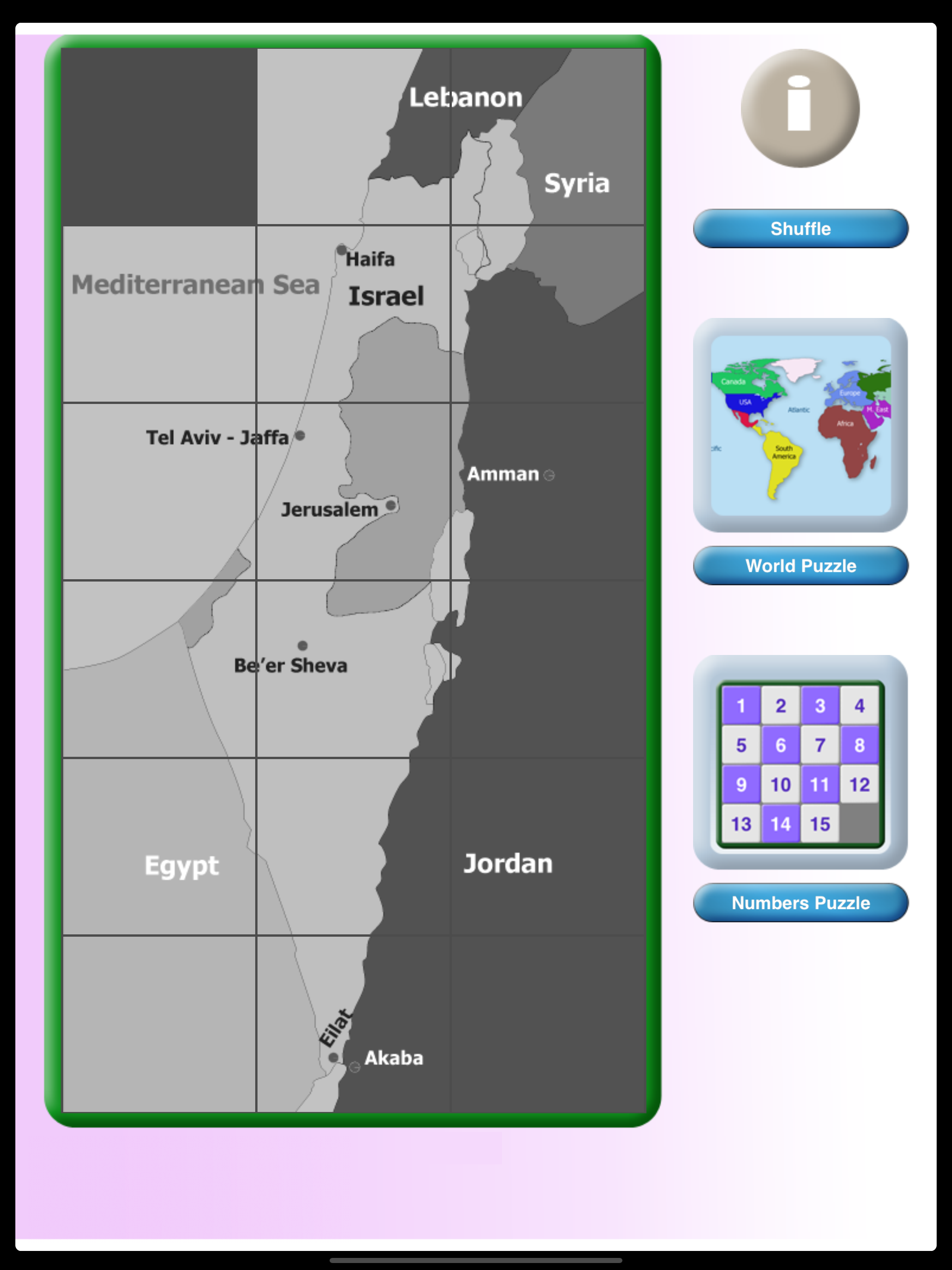 Israel Map Puzzle screenshot 4