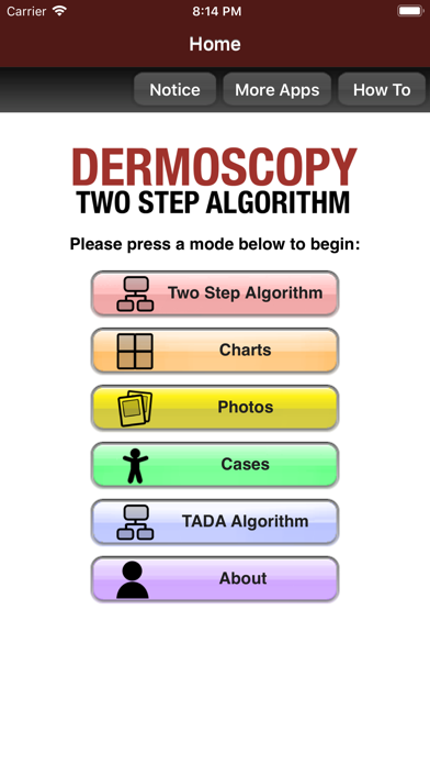 Dermoscopy Two Step Algorithm Screenshot