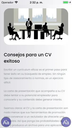 Captura de pantalla de Consejos Para Un CV Exitoso en iPhone 1