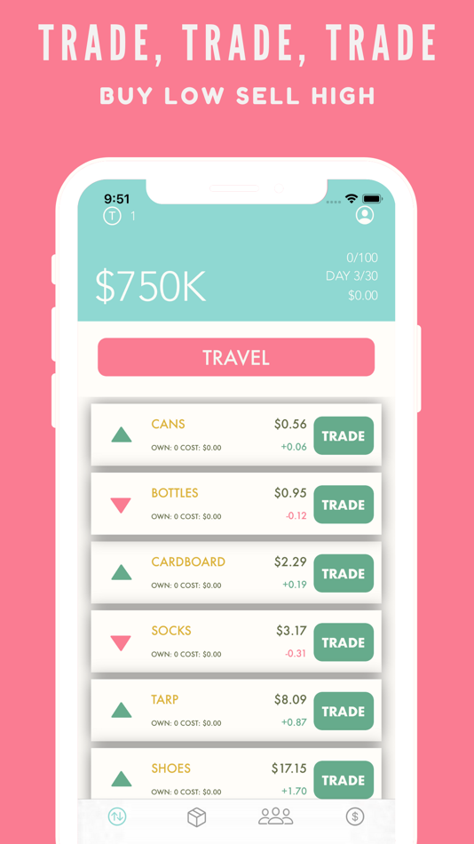 #1. Homeless Trader - Simulator (iOS) 来自: Chimpanzee, LLC