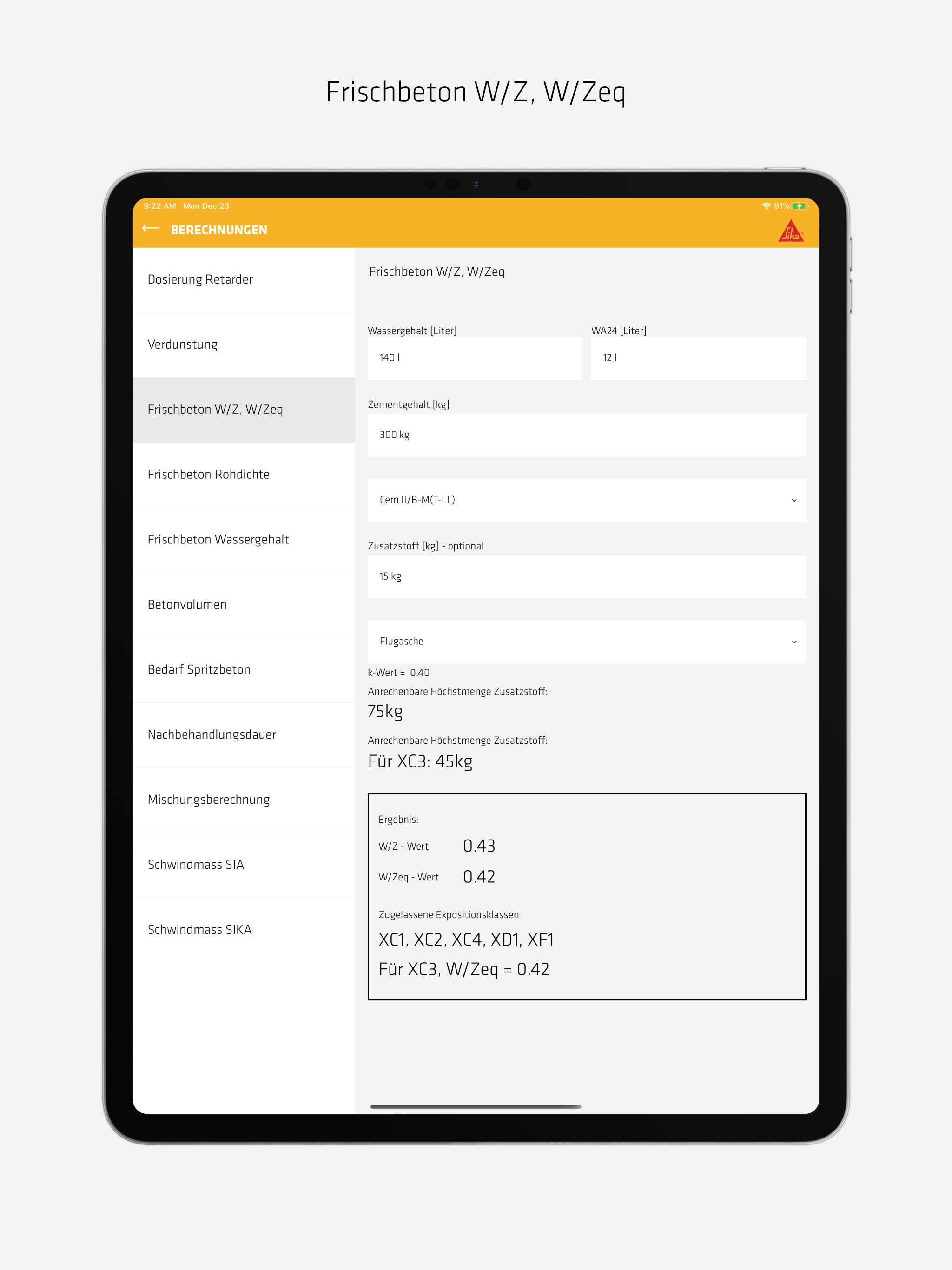Sika Beton App screenshot 6
