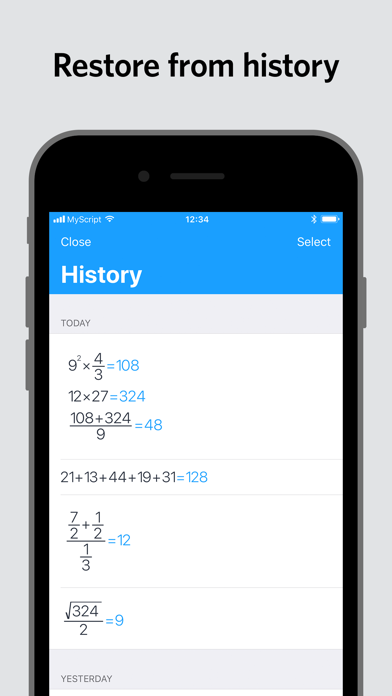 MyScript Calculator Screenshot