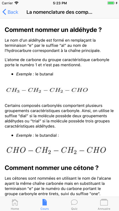 Screenshot #2 pour Chimie Terminale