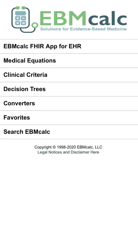 EBMcalc Pediatrics screenshot 1 of 6