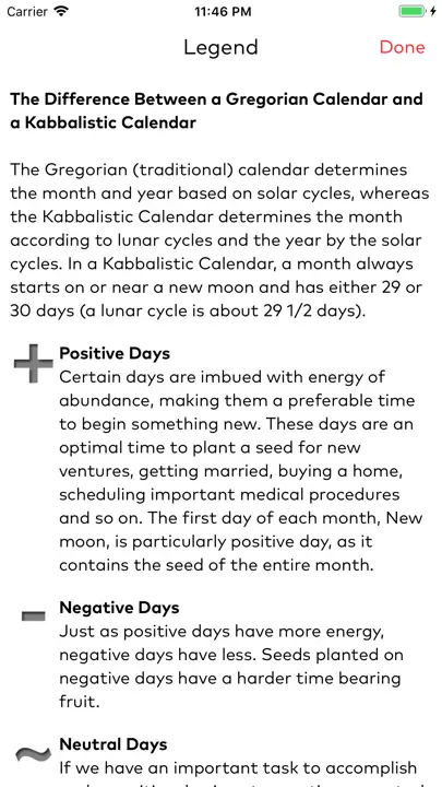 Kabbalistic Calendar iPhone Ekran Görüntüsü 5