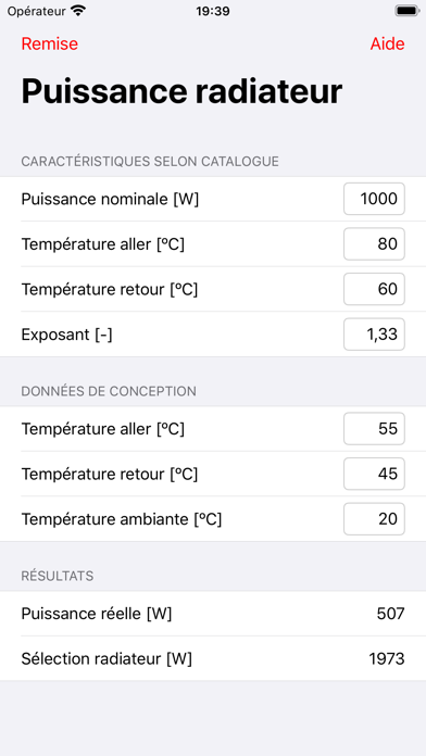 Screenshot #1 pour Puissance Radiateur