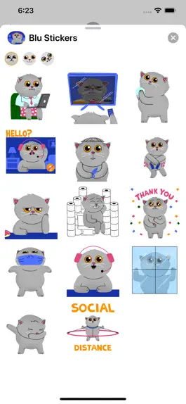 Game screenshot Blu Animated Stickers apk