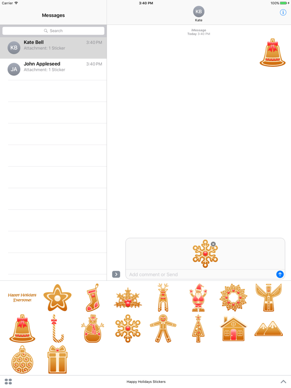 Screenshot #4 pour Happy Holidays Stickers