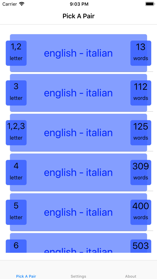 PickAPair Italian - English - 1.2.42.62 - (iOS)