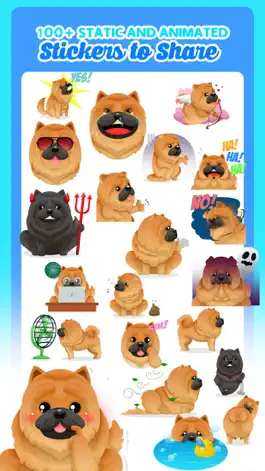 Game screenshot Chow Chow Dog Emoji Stickers apk