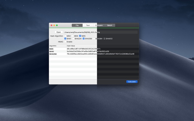 Screenshot #1 pour Hash Calculator 2