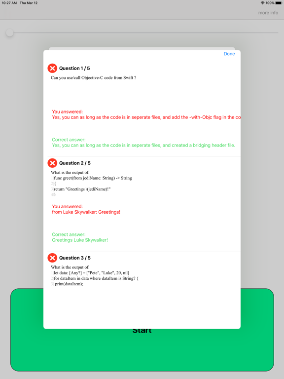 Quiz on Programming iPad screenshot