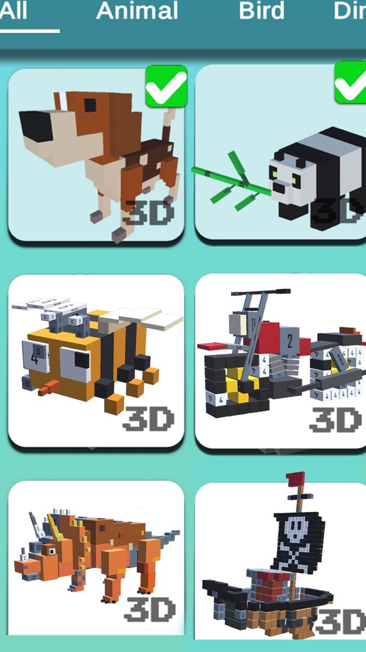 #8. Pixel Art 3D - Paint by Number (iOS) 由: Firoz Hasan