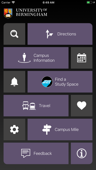 UoB Campus Map Screenshot