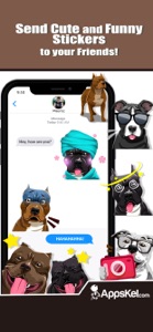 Pit Bull Dogs Emoji Stickers screenshot #4 for iPhone