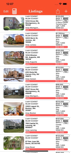 Real Estate List