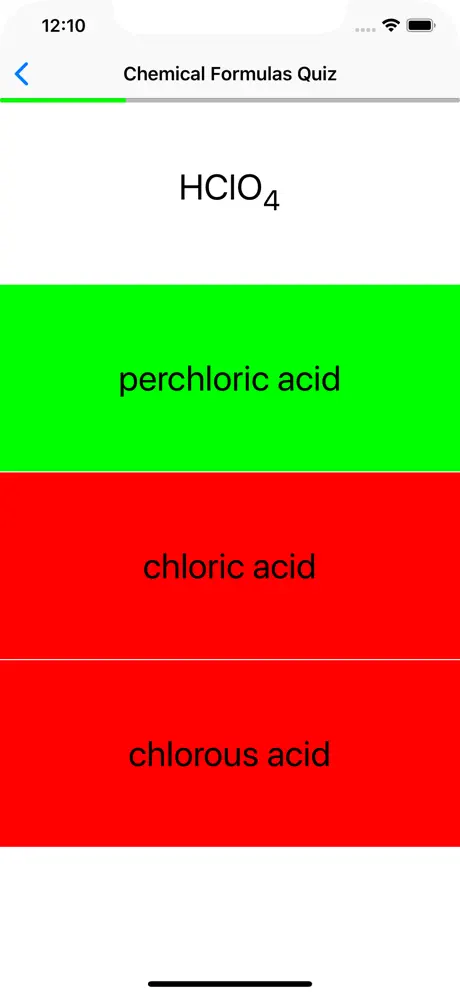 Chemical Formulas Quiz