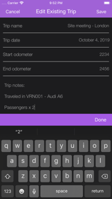 Mileage: Business Trip Tracker screenshot
