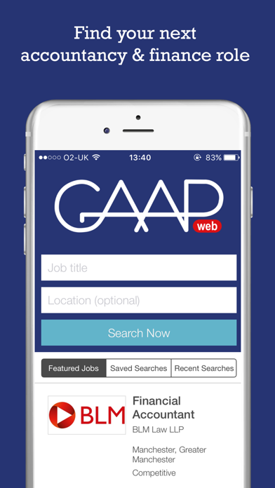 GAAPweb – Finance Job Search Screenshot