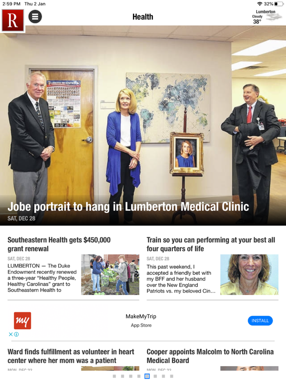 The Robesonian NC iPad screenshot 1 - News app