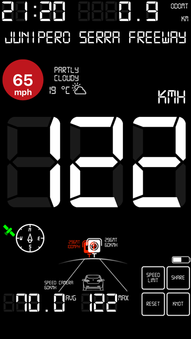 Speedmeter mph digital display Screenshot