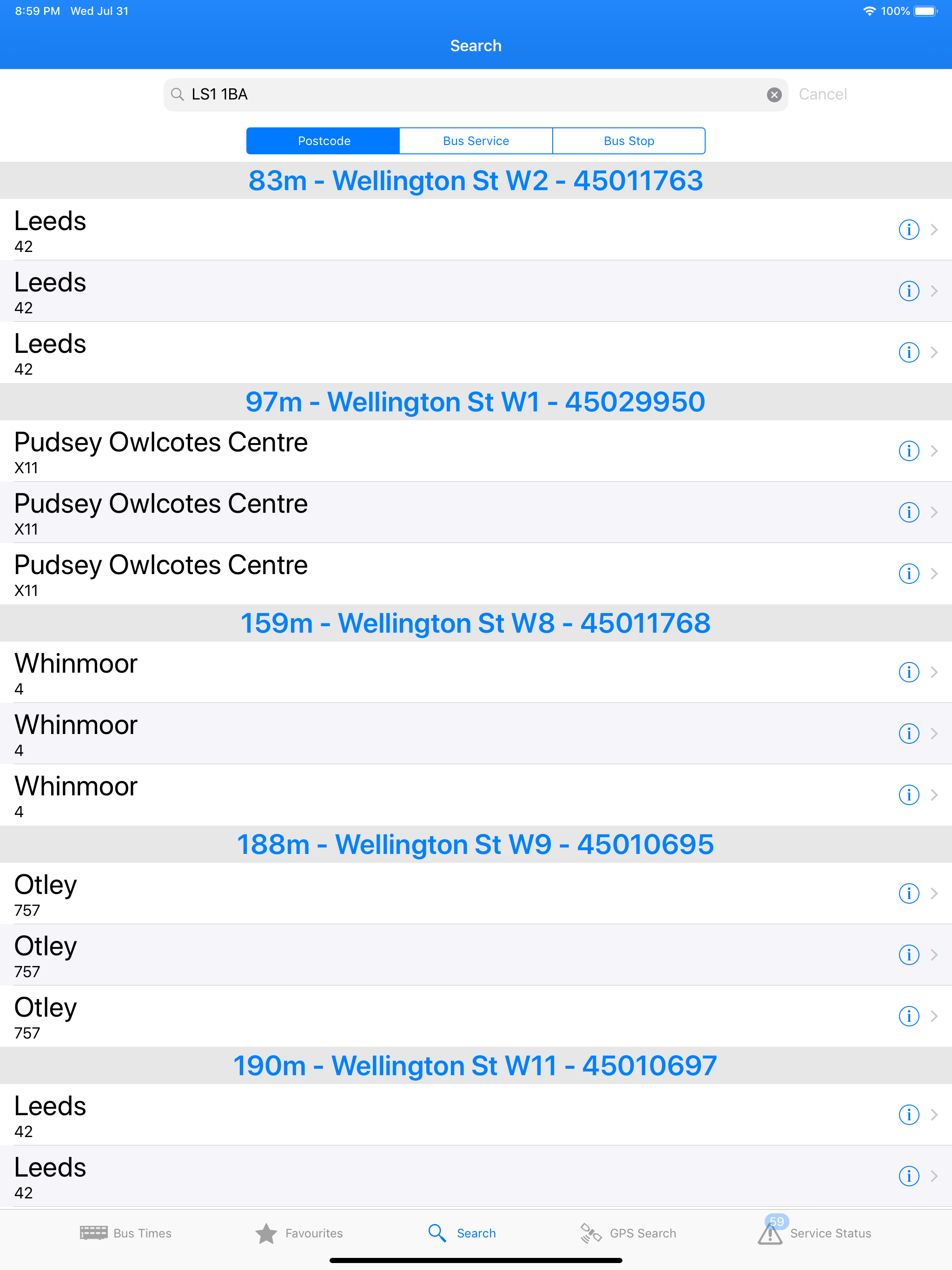 Bus Times - Yorkshire