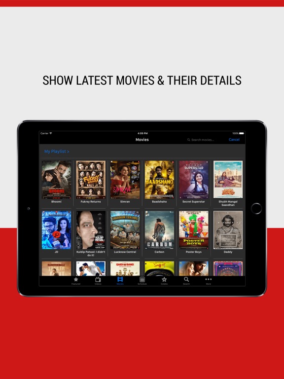IndiaTVShowz - Bollywood App iPad screenshot 4 - Entertainment app