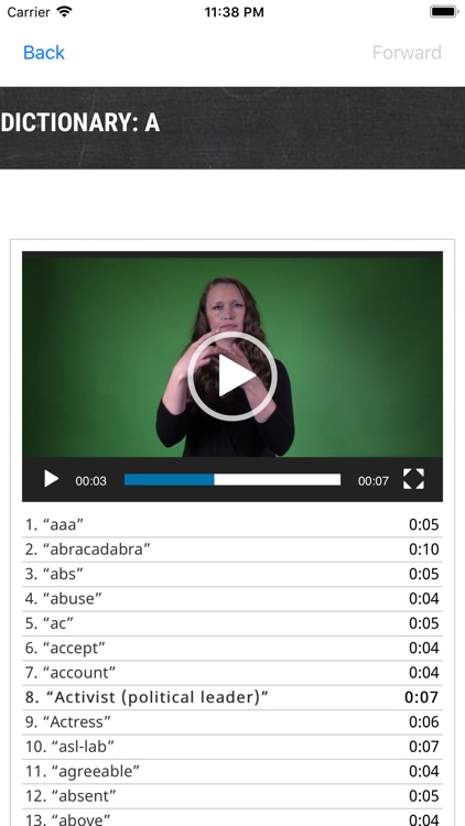 ASL Interactive Dictionary