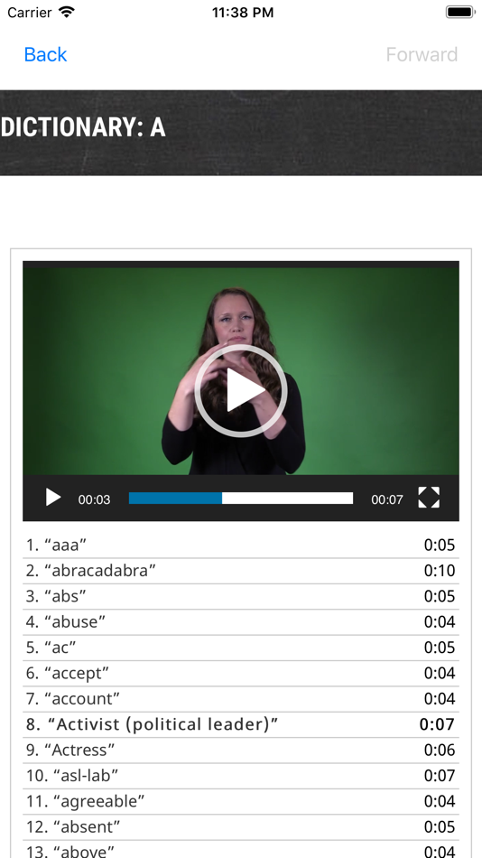 #3. ASL Interactive Dictionary (iOS) 由: Hannah Cheloha