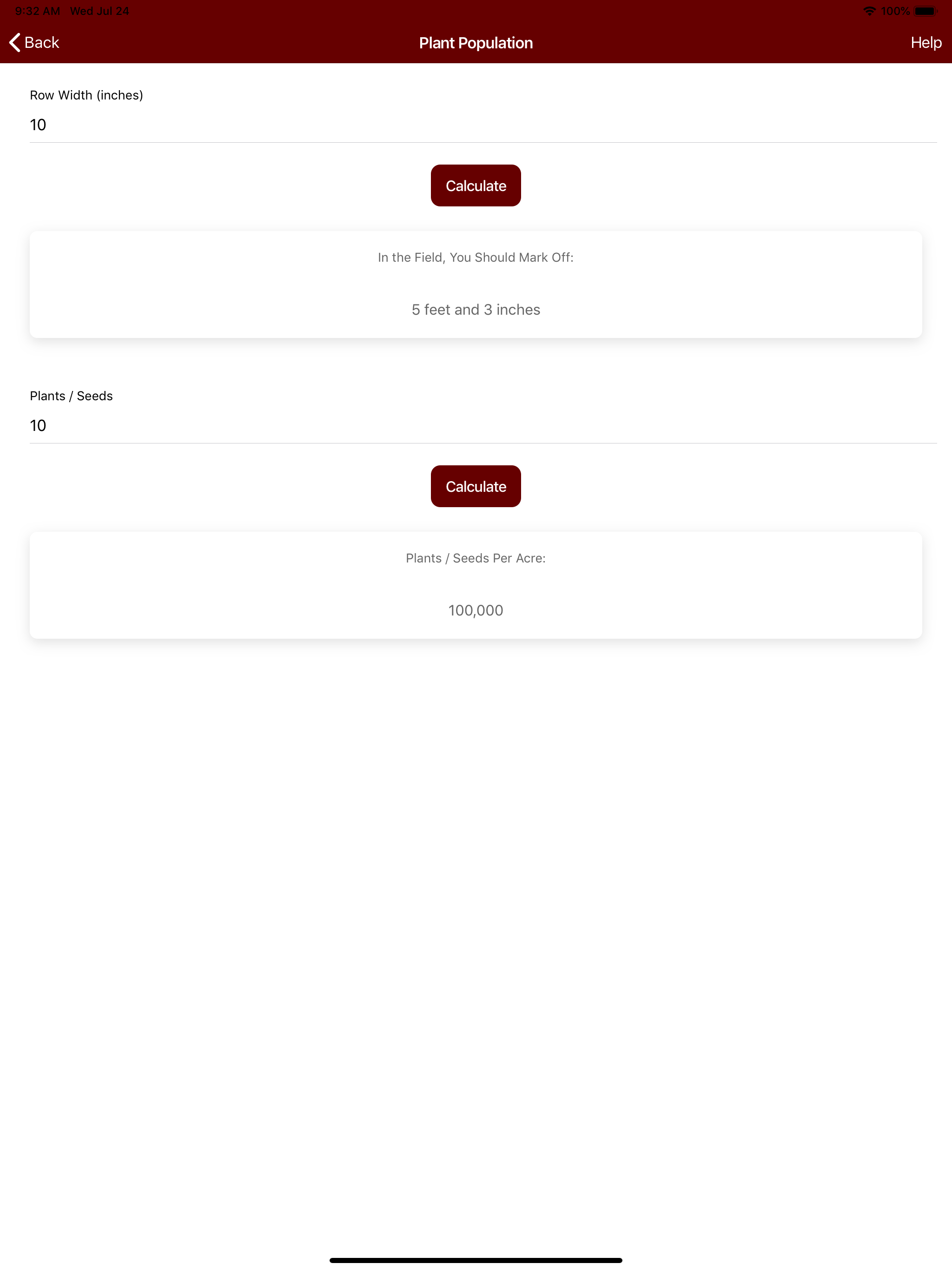 MSUES Row Crop Calc