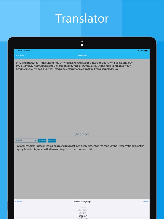 Greek Keyboard - Translator iPad screenshot 4 - Utilities app