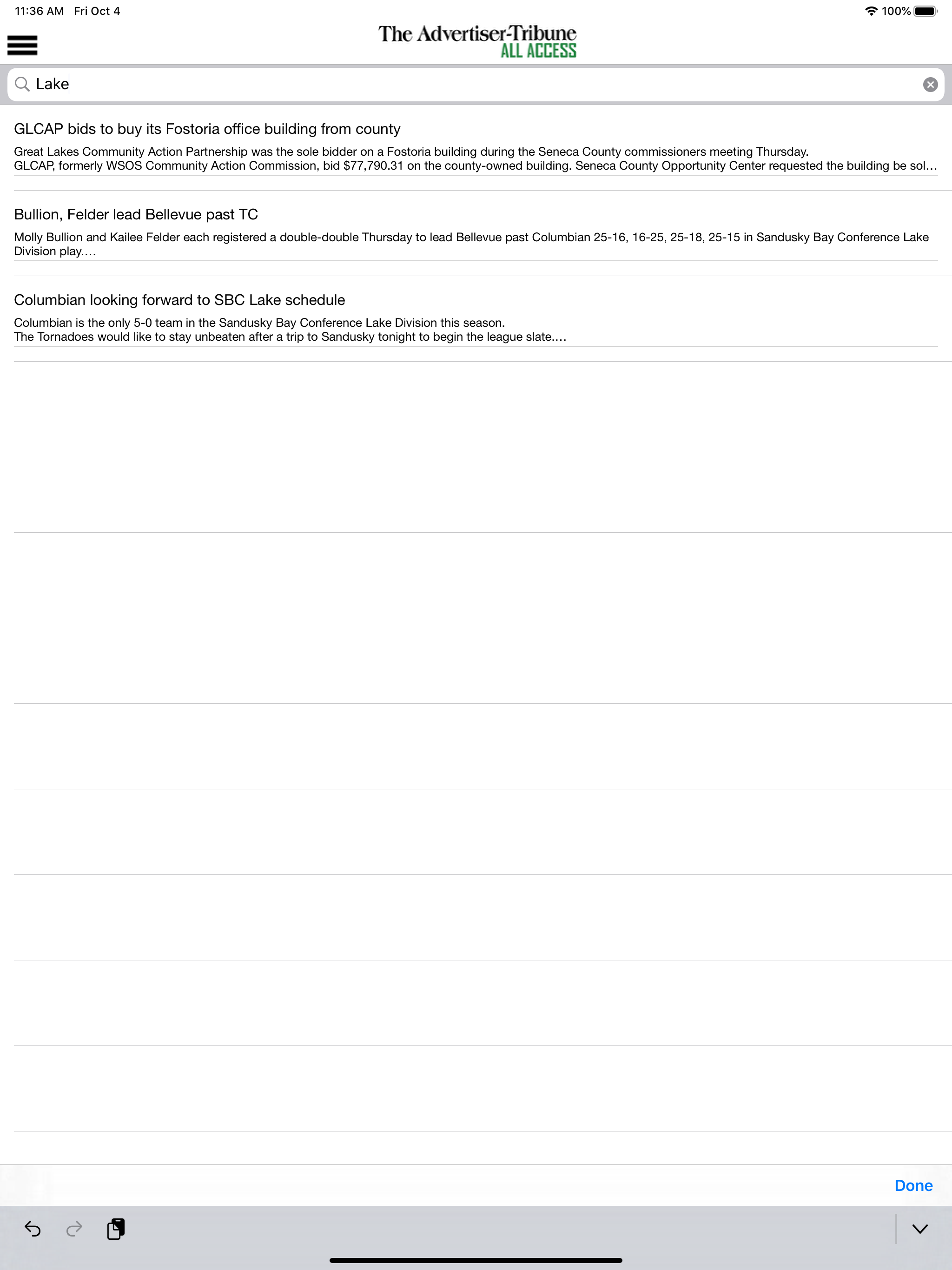 Advertiser Tribune All Access screenshot 12