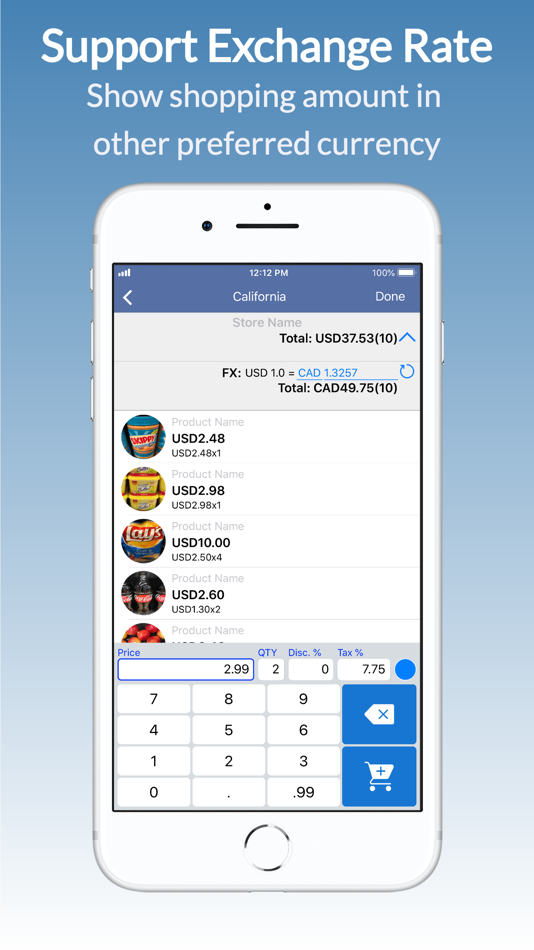 #2. Simple Shopping Calculator (iOS) By: Zillion Software