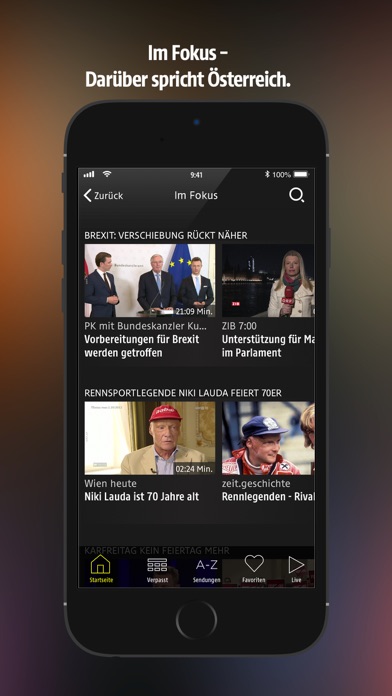 ORF TVthek: Video on Demand Screenshot