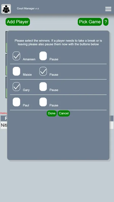 Court Manager screenshot 2 of 4