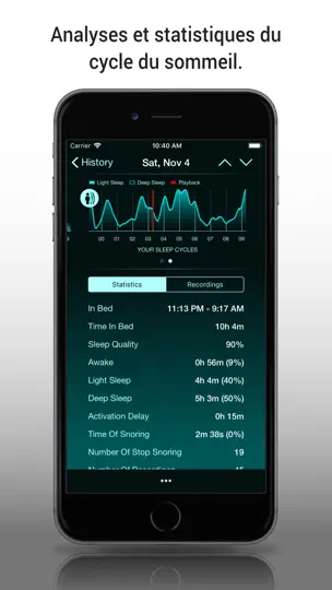 Capture d'écran de Sleep Recorder Plus sur iPhone 3