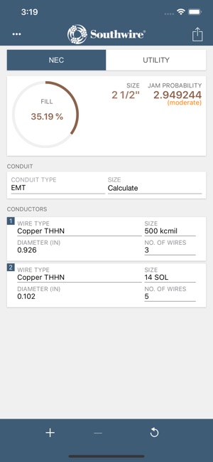 Southwire® Conduit Fill Calc