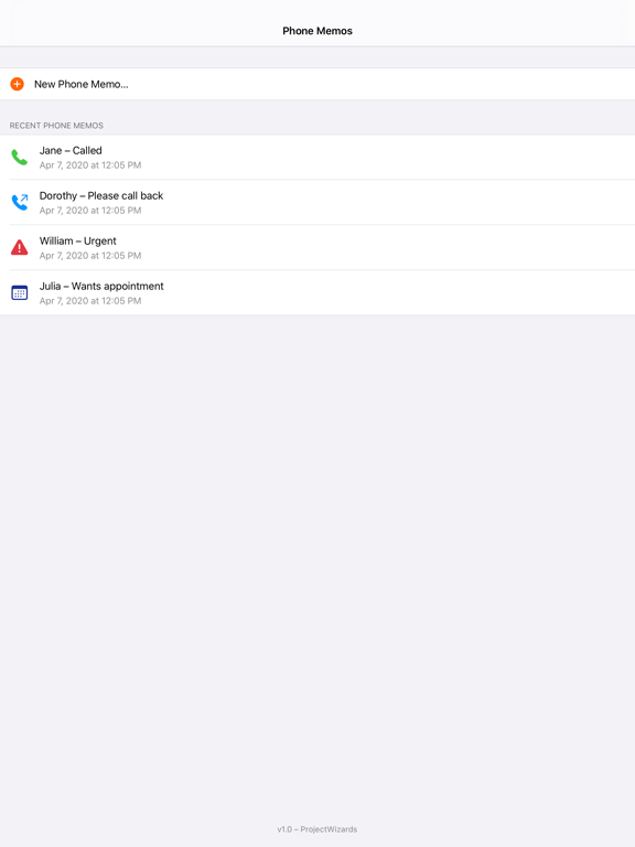 Phone Memos iPad screenshot 3 - Business app