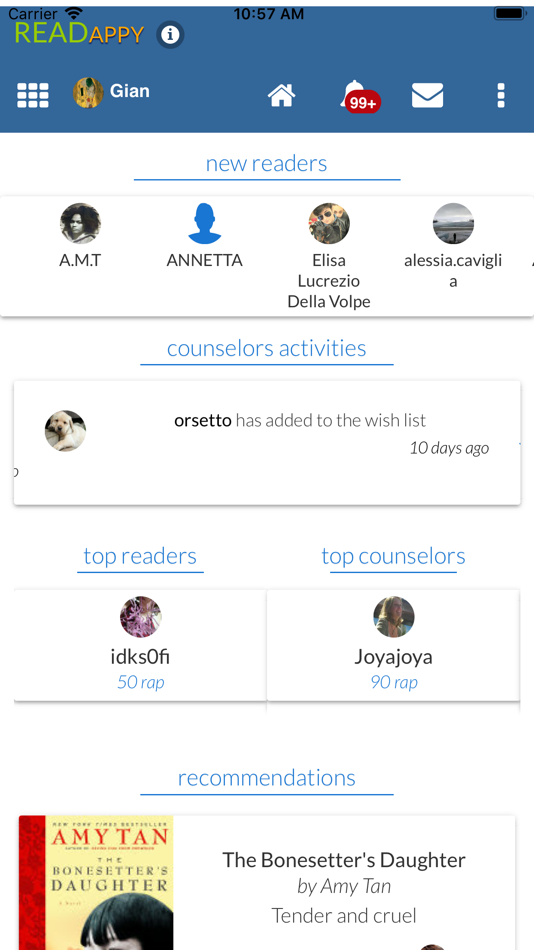 #1. Readappy (iOS) 由: Giancarlo Giuliani
