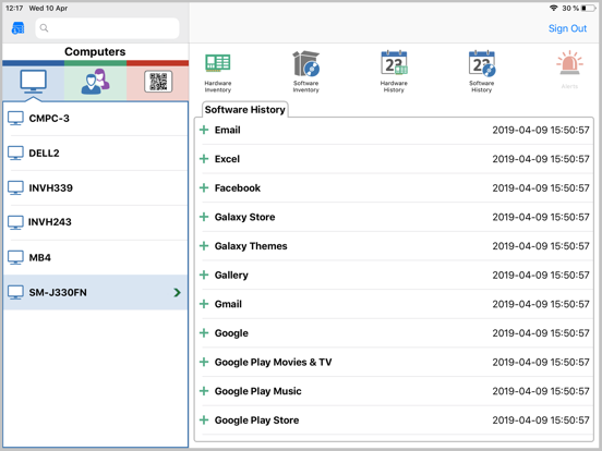 NetSupport DNA Console iPad screenshot