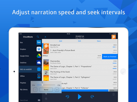 CloudBeats: audio book player iPad app afbeelding 4