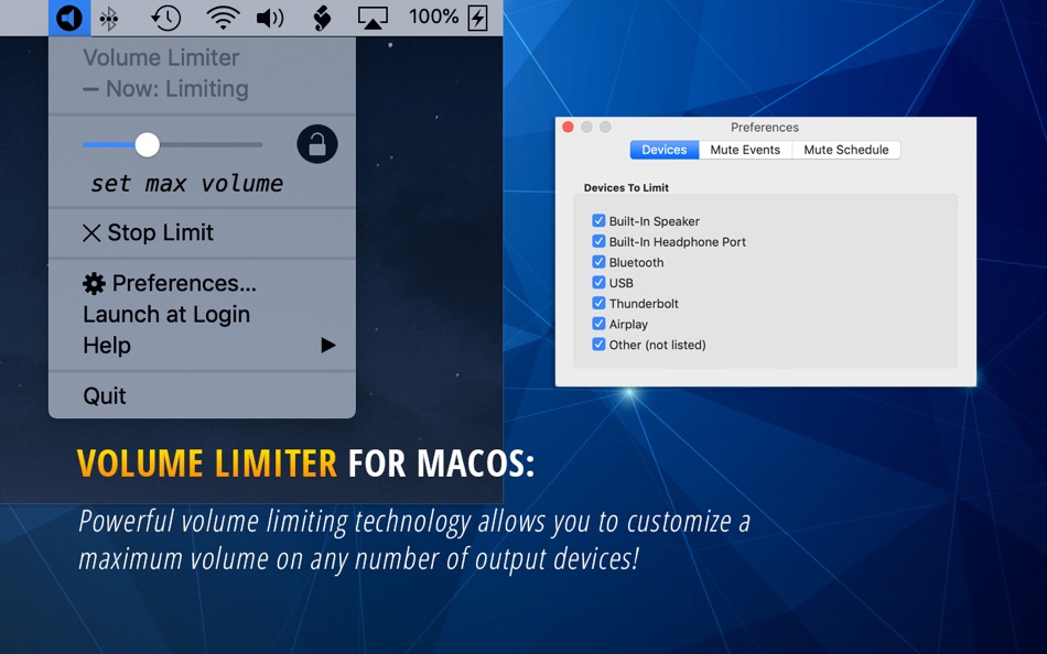 #1. Volume Limiter (macOS) Podle: Element26, Inc.