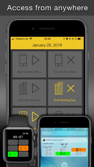 Screenshot von Arbeitszeit-Agent auf dem iPhone 1