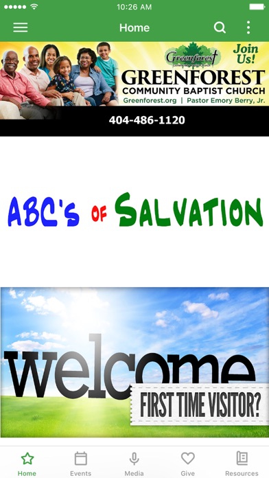 Screenshot 1 of Greenforest Community Baptist App