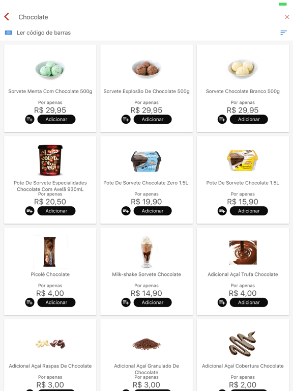 Delivery Sorvete Salada iPad screenshot 4 - Shopping app